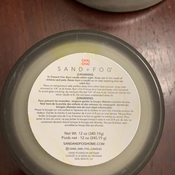 sand and fog Accents Chai Candle By Sand And Fog Poshmark